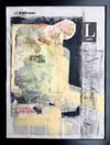 Original Framed mixed media work - newspaper series n.2