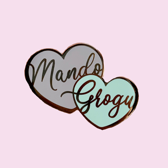 Image of Grogu & Mando hearts