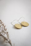 Smooth finish minimal oval drops available in brass and Recycled silver 