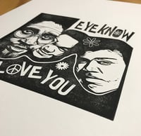 Image 4 of De La Soul. Eye Know Eye Love You. Original A3 linocut print.