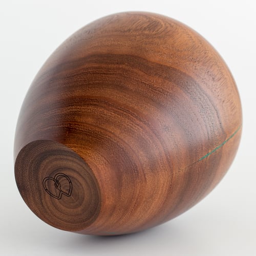 Image of Mesquite Hollow Form / Urn with Malachite Inlay
