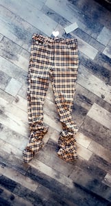 Image of Plaid stacked pants 