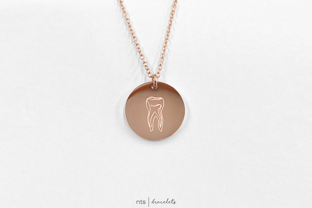 Image of NTS x DOODLESBYMD TOOTH COLLAB (Limited Edition Tooth Necklace + Rose Gold)