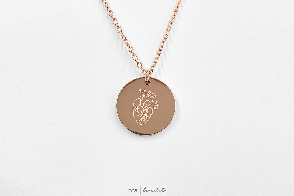 Image of NTS x DOODLESBYMD HEART COLLAB (Limited Edition Anatomical Heart Necklace +  Rose Gold)