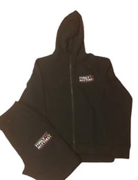 Image 2 of Premium Family Matters Zip Up Sweatsuit - Black