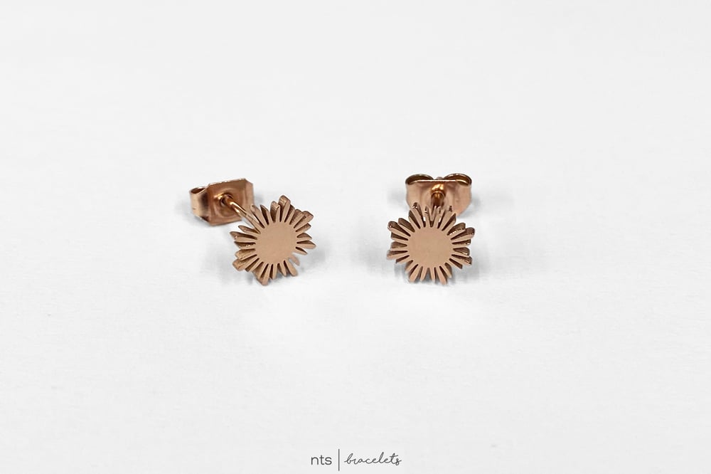 Image of FILIPINA INSPIRED SUN EARRINGS (Rose Gold)