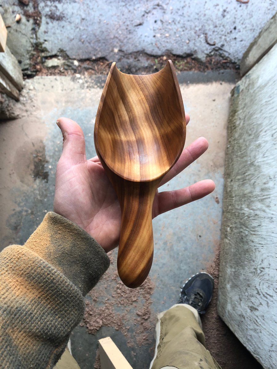 Image of Colourful Red cedar scoop 