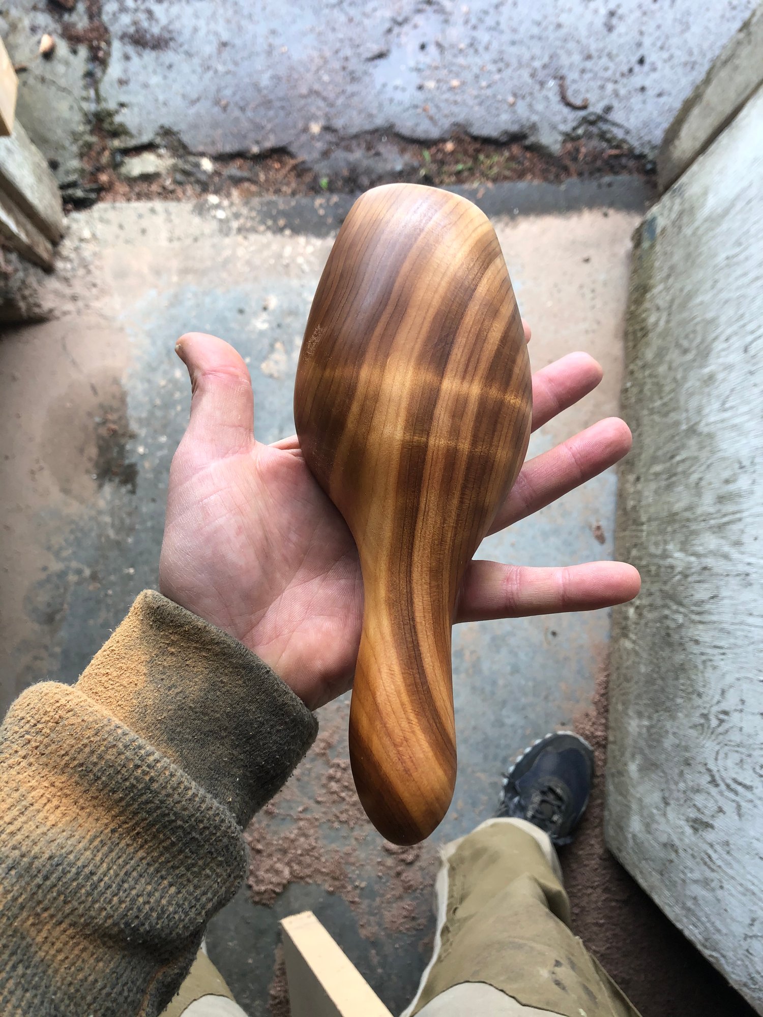 Image of Colourful Red cedar scoop 