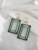 Image 4 of Window Earrings (Green)