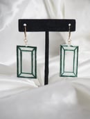 Image 5 of Window Earrings (Green)