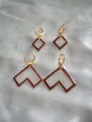 Image 1 of Geometric Glass Earrings