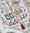 Image 4 of Geometric Glass Earrings