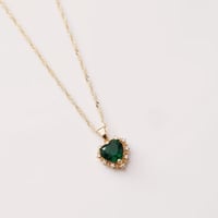 Emerald Heart Necklace 