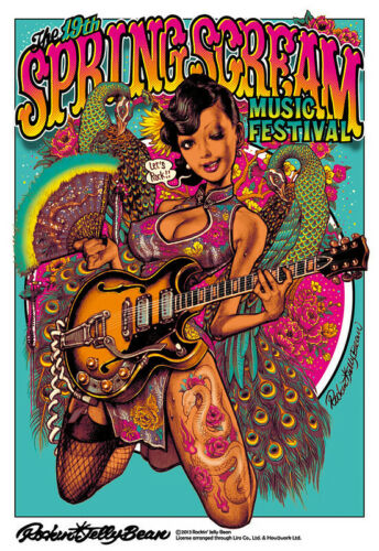 Rockin' Jelly Bean SPRING SCREAM SILK SCREEN Poster Taiwan Ver. 200 Limited