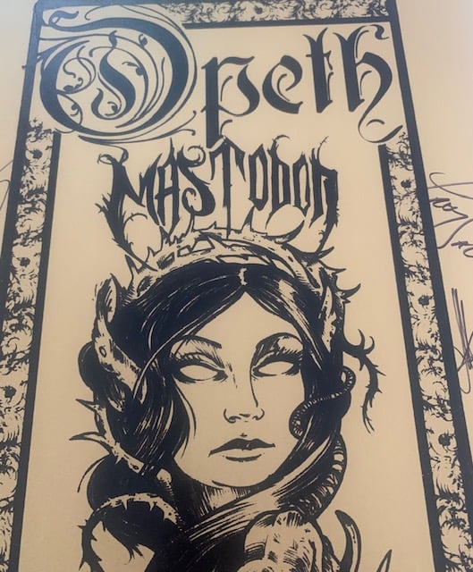 Opeth / Mastodon / Ghost Autographed Silkscreen Concert Poster Signed + Numbered By Ryan Willard