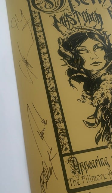 Opeth / Mastodon / Ghost Autographed Silkscreen Concert Poster Signed + Numbered By Ryan Willard