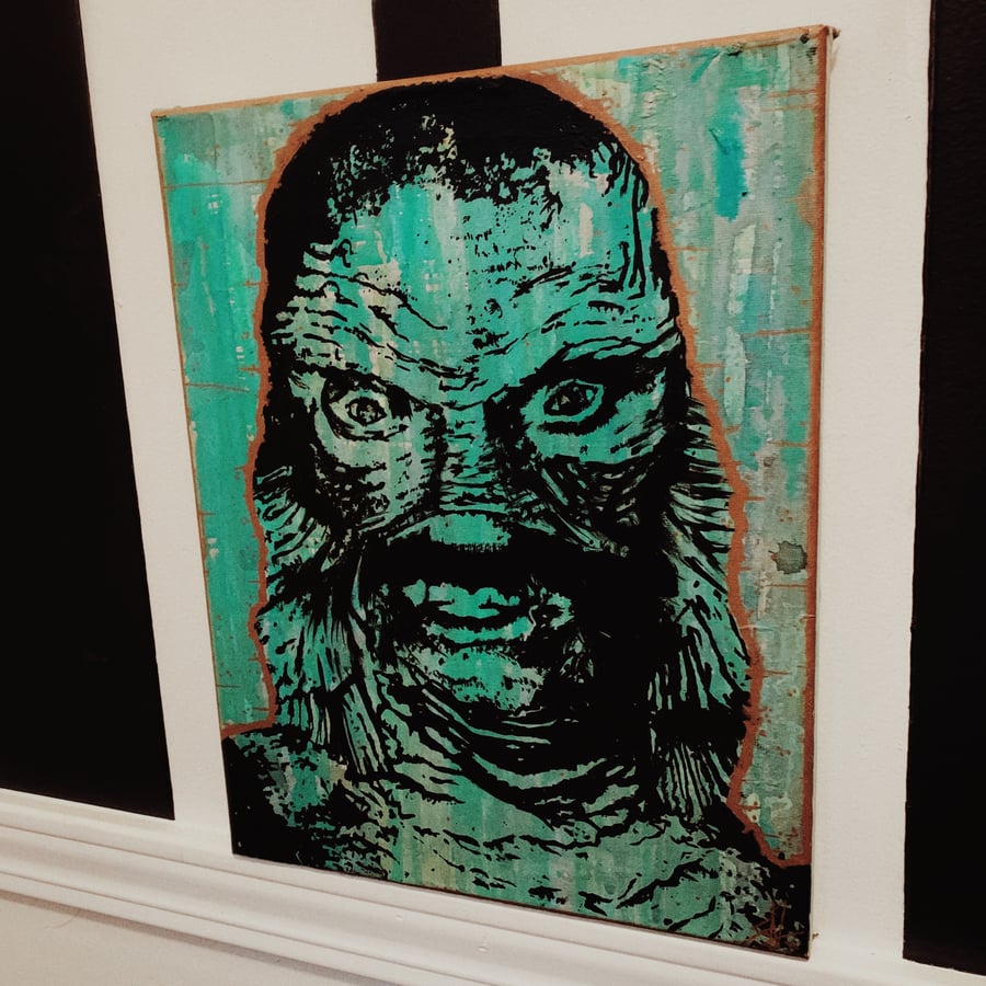 Image of Creature from the Black Lagoon Painting