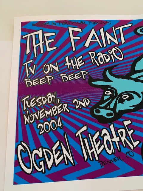 The Faint / TV On The Radio Silkscreen Concert Poster By Lindsey Kuhn