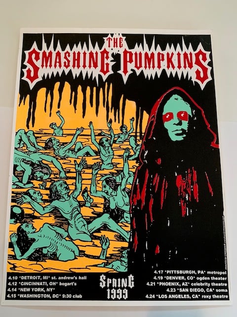 Smashing Pumpkins Silkscreen Concert Tour Poster