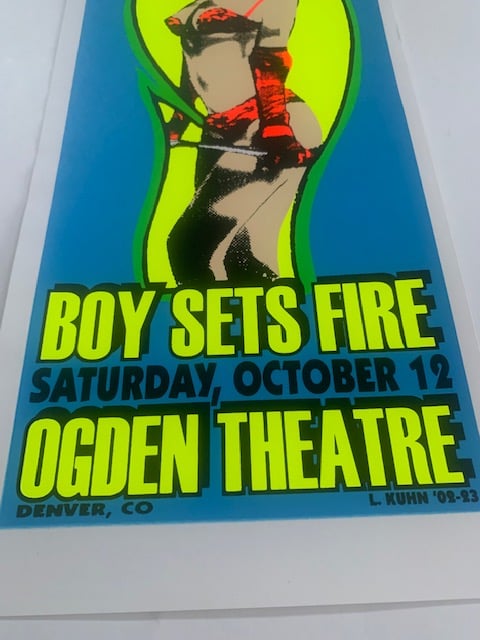 Snapcase / Boy Sets Fire Silkscreen Concert Poster By Lindsey Kuhn