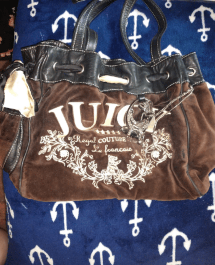 Juicy Couture Gothic Status Crossbody Hearts Brown Purse Shoulder File Bag  | eBay