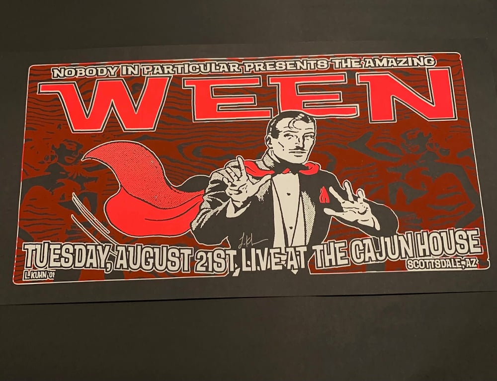 Ween Silkscreen Concert Poster By Lindsey Kuhn, Signed By The Artist
