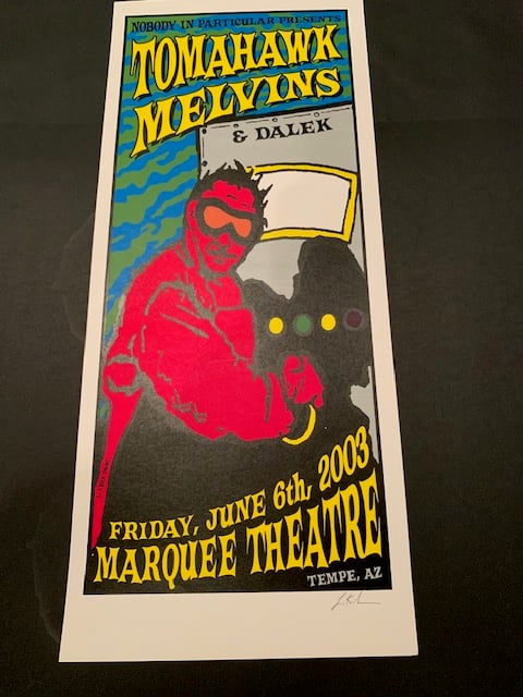 Tomahawk / The Melvins Silkscreen Concert Poster By Lindsey Kuhn, Signed By The Artist