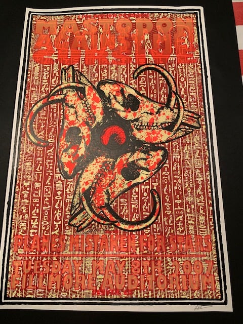 Mastodon / Against Me! / Cursive Silkscreen Concert Poster By Lindsey Kuhn, Signed By The Artist