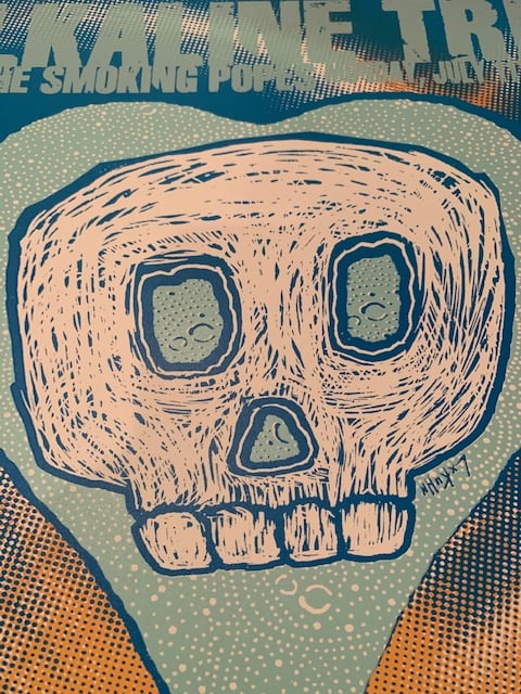 Alkaline Trio Silkscreen Concert Poster By Lindsey Kuhn, Signed By The Artist