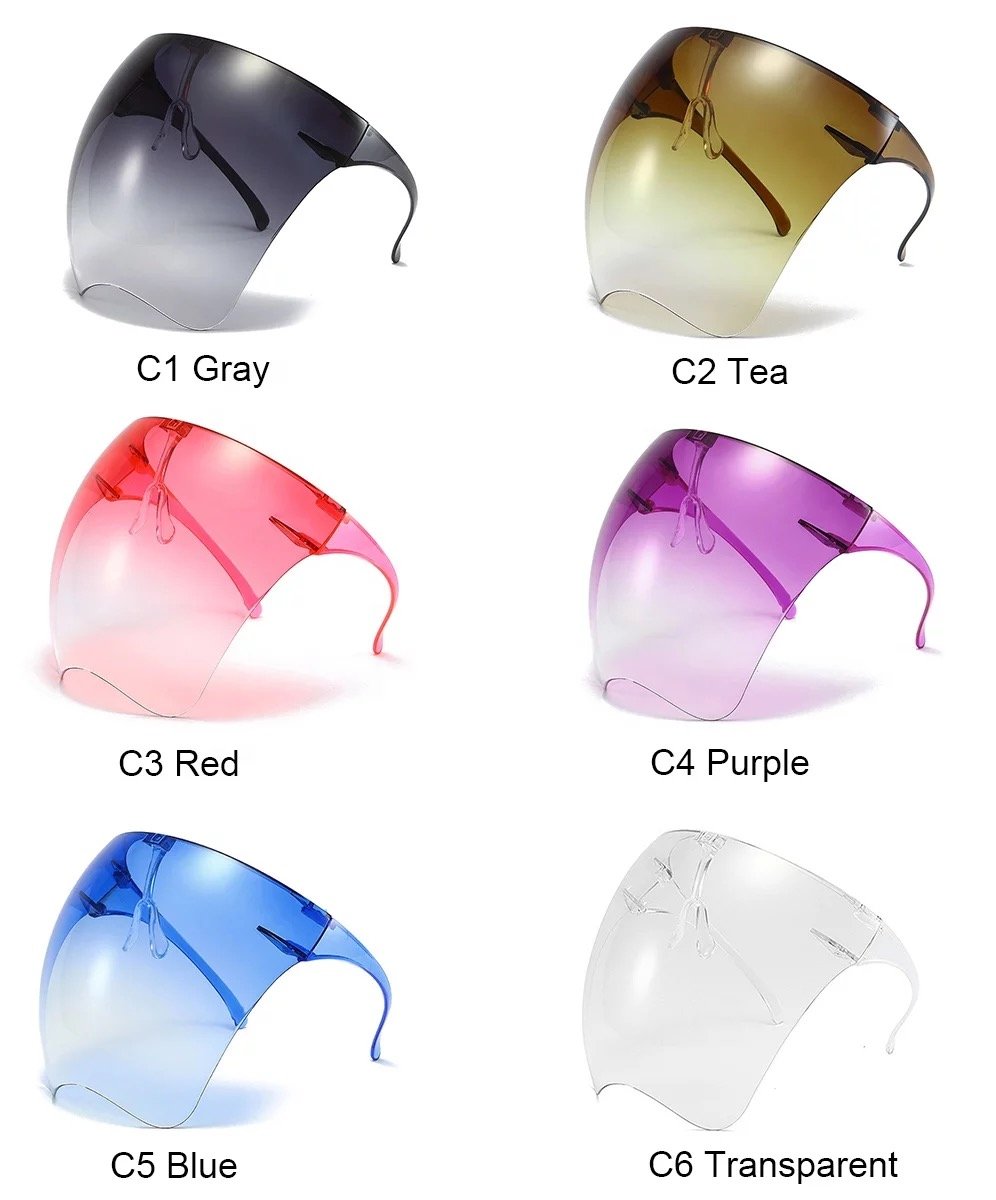 Mulit Color Plastic Face Shield Face Mask Reusable Safety Shield