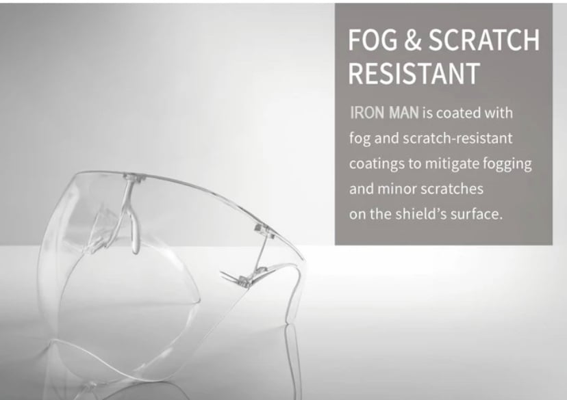 Image of High Quality Anti Fog multi-color transparent Plastic Face Screen Shield