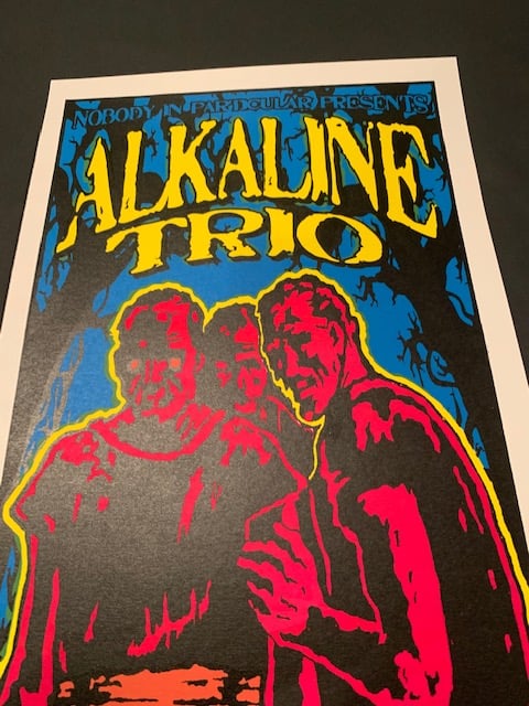 Alkaline Trio Silkscreen Concert Poster By Lindsey Kuhn, Signed By The Artist (AZ Show)