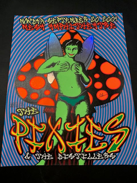 Pixies Silkscreen Concert Poster By Lindsey Kuhn, Signed By The Artist