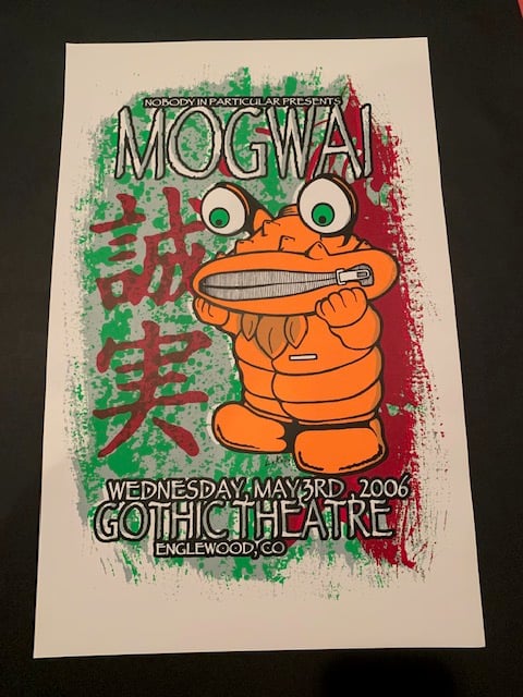 Mogwai Silkscreen Concert Poster By Lindsey Kuhn