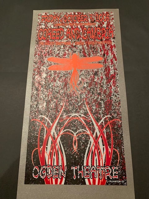 Coheed & Cambria Silkscreen Concert Poster By Lindsey Kuhn, Signed By The Artist