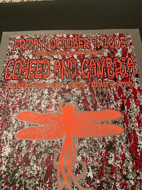 Coheed & Cambria Silkscreen Concert Poster By Lindsey Kuhn, Signed By The Artist