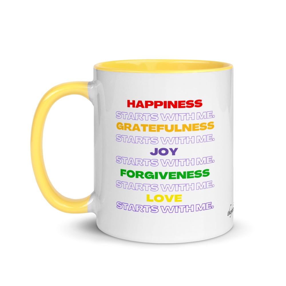 Image of It All Starts With Me Mantra Mug with Color Inside