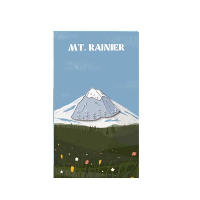 Mt. Rainier National Park Enamel Pin