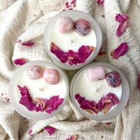 Image 1 of Pink Opal Crystal Infused Candle