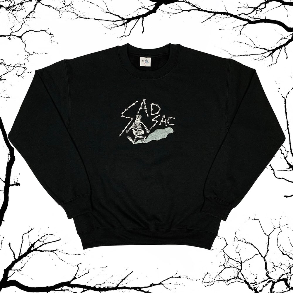 Image of “Isolation walk” embroidered sweatshirt (Black) 
