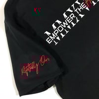 Image 2 of Empower The Hustle T Shirt Black, Red & White