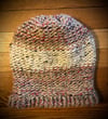 “Sassy’s Strawberry Rhubarb Jam”  hand-knitted slouchy hat