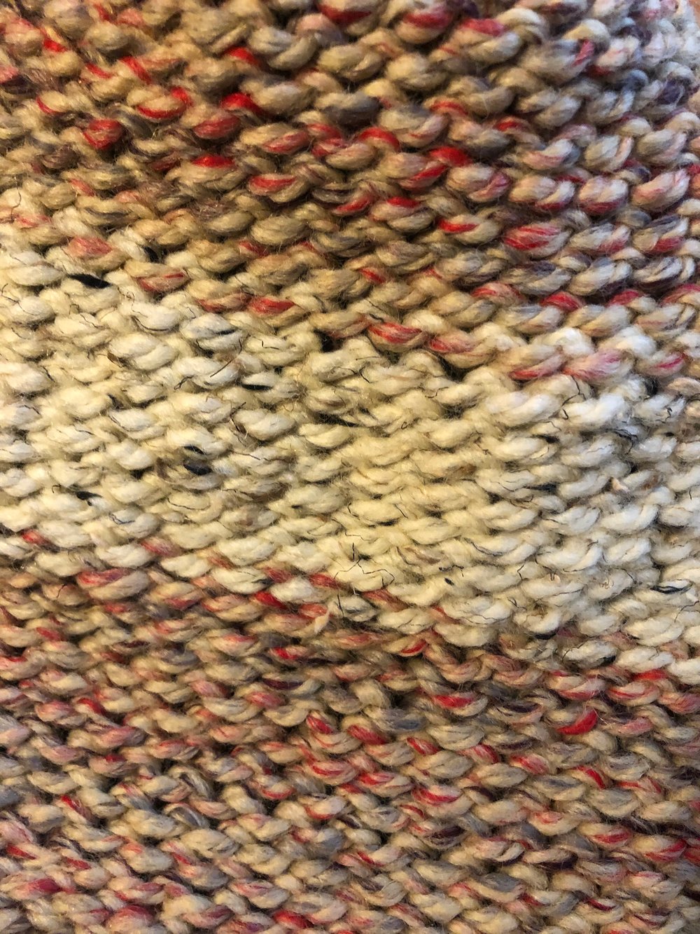 “Sassy’s Strawberry Rhubarb Jam” hand-knitted slouchy hat