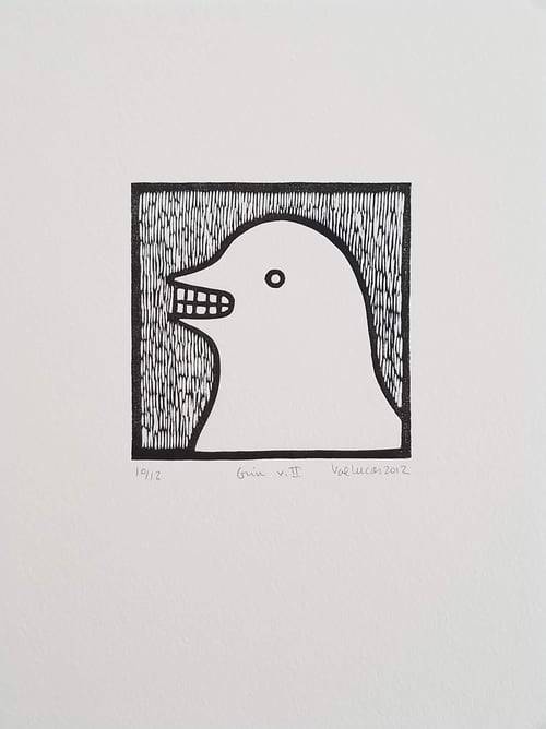 Image of Grin - Woodcut