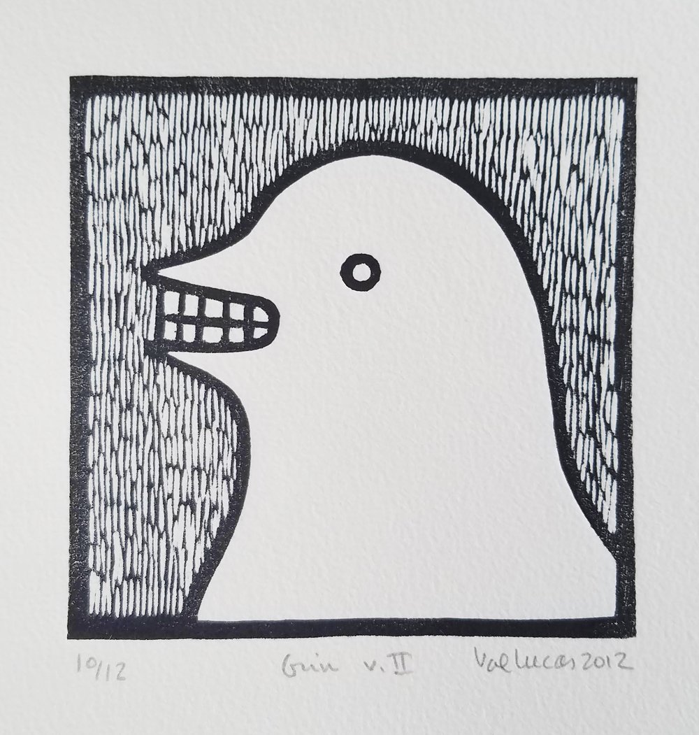 Image of Grin - Woodcut