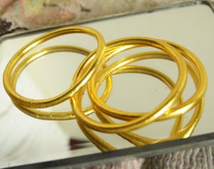 Image of Gold Prayer Bangles (set of 3)