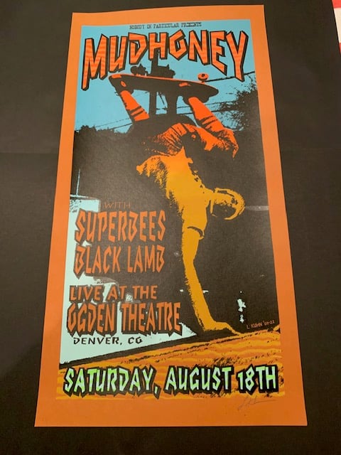 Mudhoney Silkscreen Concert Poster By Lindsey Kuhn, Signed By The Artist