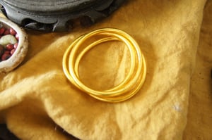 Image of Gold Prayer Bangles (set of 3)