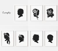 Image 4 of {Standard 8.5x11" Size} Hand-Cut Silhouette • Custom Family Keepsake