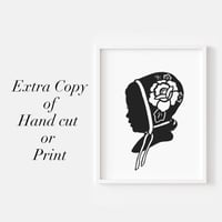 Image 1 of Extra Hand Cut or Print of Your Silhouette